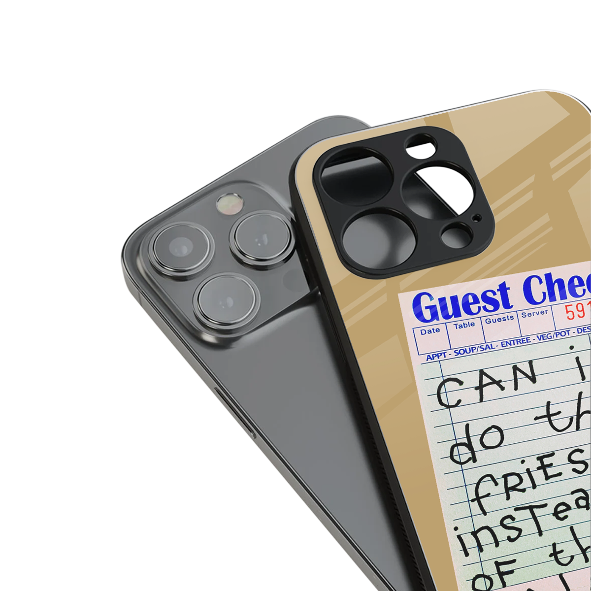 fries over salad back phone cover | glass case for iphone 16 pro