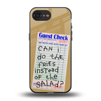 fries over salad back phone cover | glass case for iphone 16e