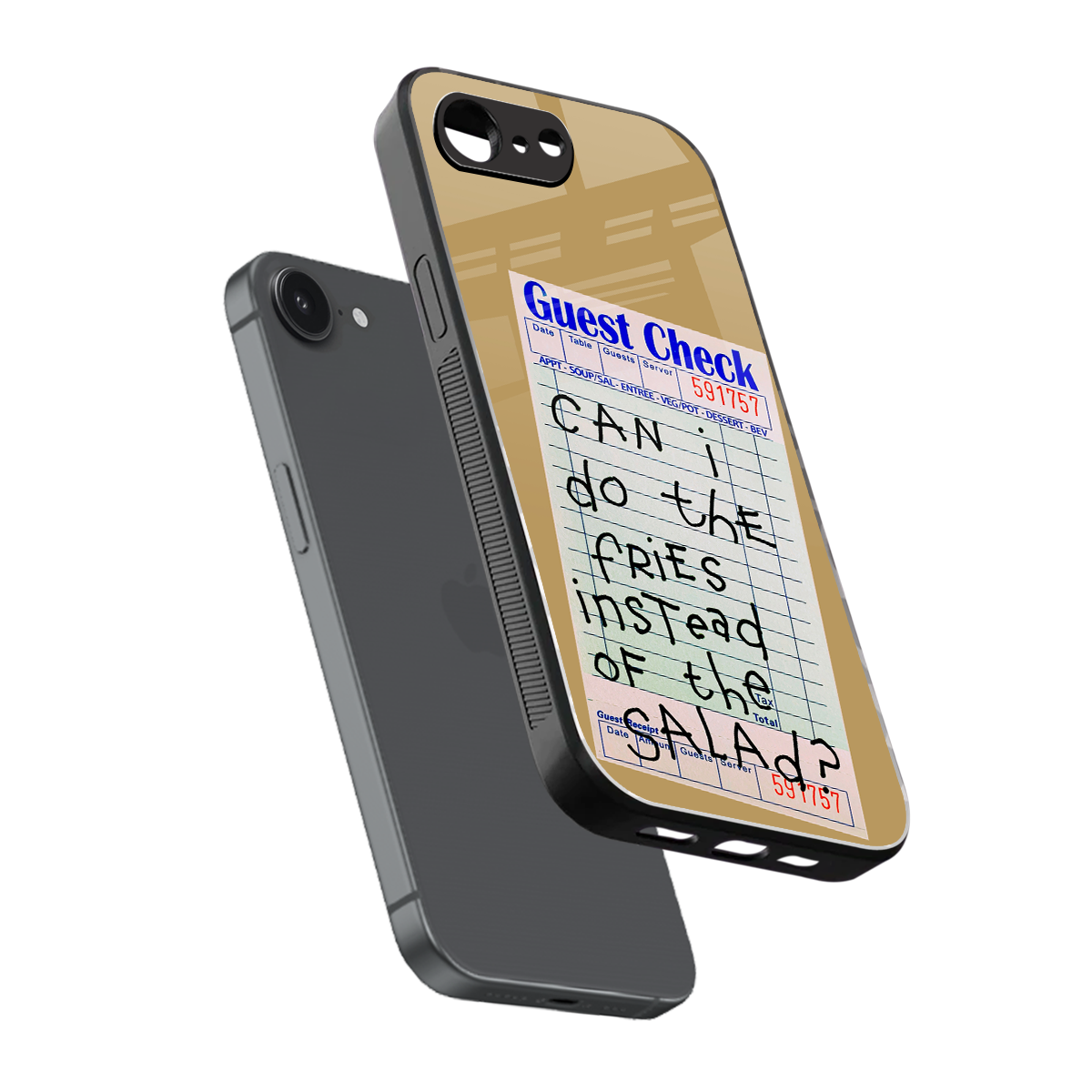 fries over salad back phone cover | glass case for iphone 16e
