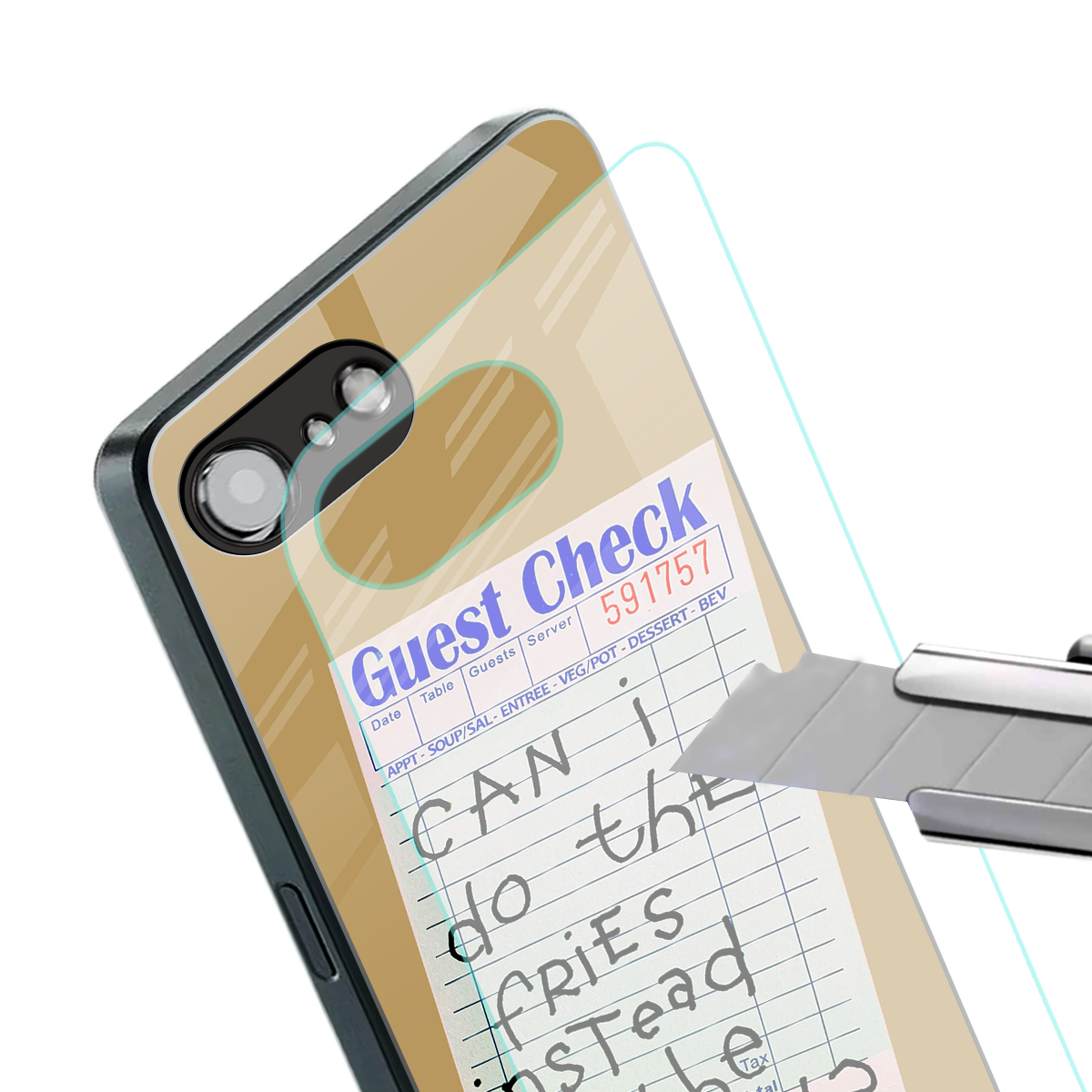 fries over salad back phone cover | glass case for iphone 16e