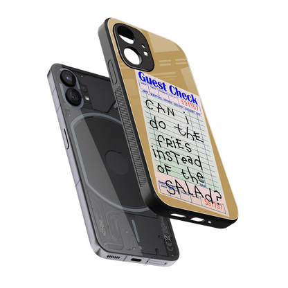 fries over salad back phone cover | glass case for nothing phone 1