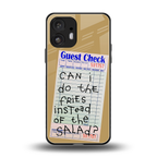 fries over salad back phone cover | glass case for nothing phone 2