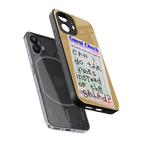 fries over salad back phone cover | glass case for nothing phone 2