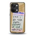 fries over salad back phone cover | glass case for oneplus nord 3