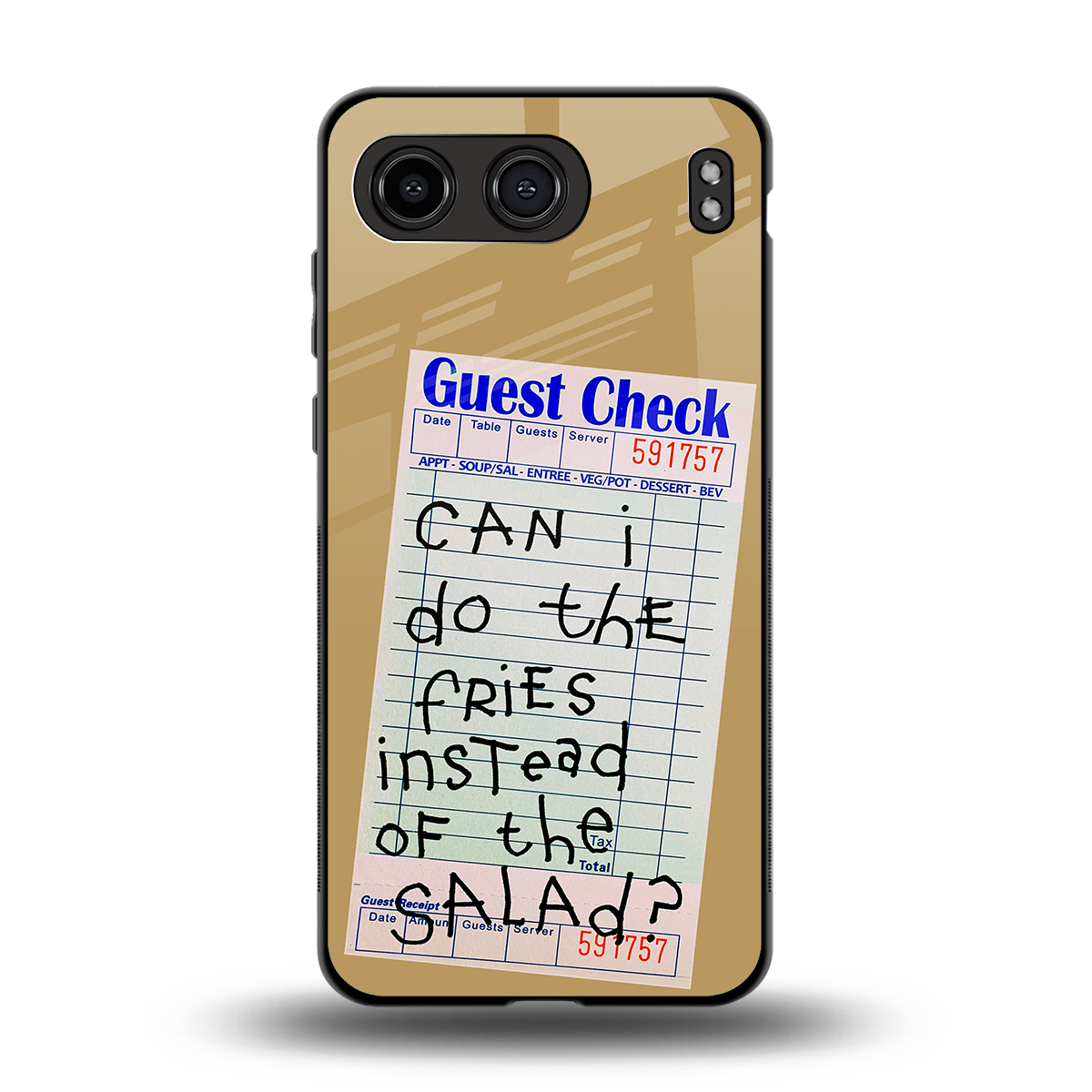 fries over salad back phone cover | glass case for oneplus nord 4