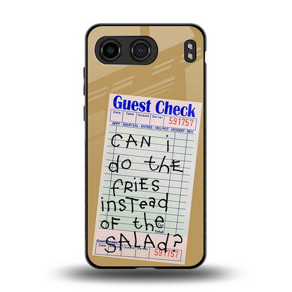 fries over salad back phone cover | glass case for oneplus nord 4