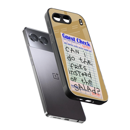 fries over salad back phone cover | glass case for oneplus nord 4