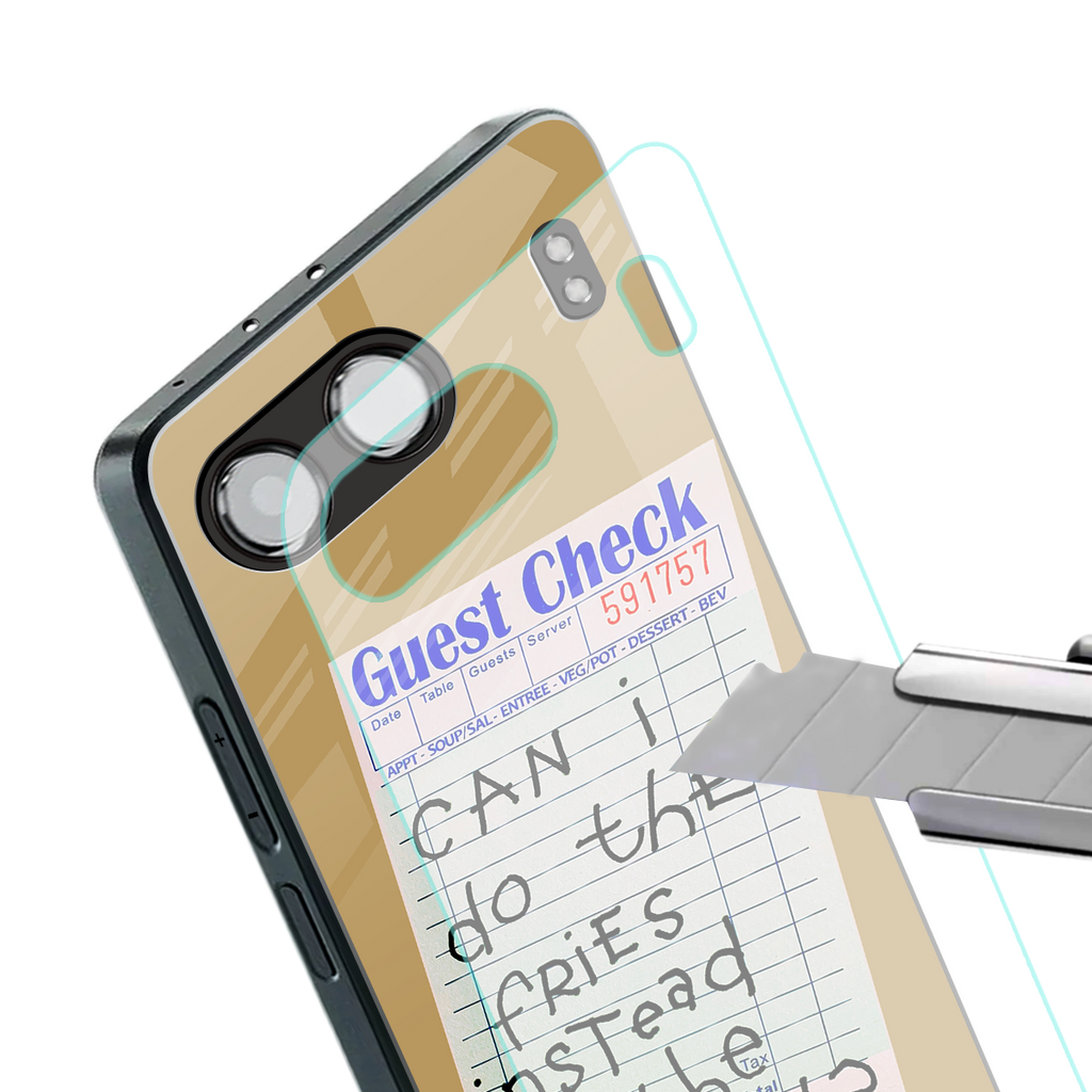 fries over salad back phone cover | glass case for oneplus nord 4