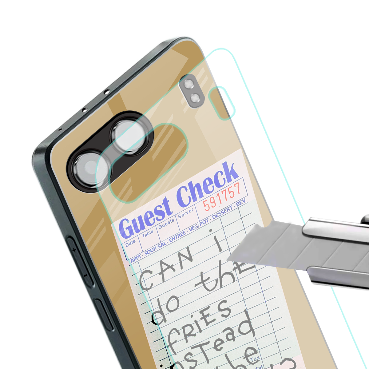 fries over salad back phone cover | glass case for oneplus nord 4