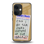 fries over salad back phone cover | glass case for oneplus nord ce 3