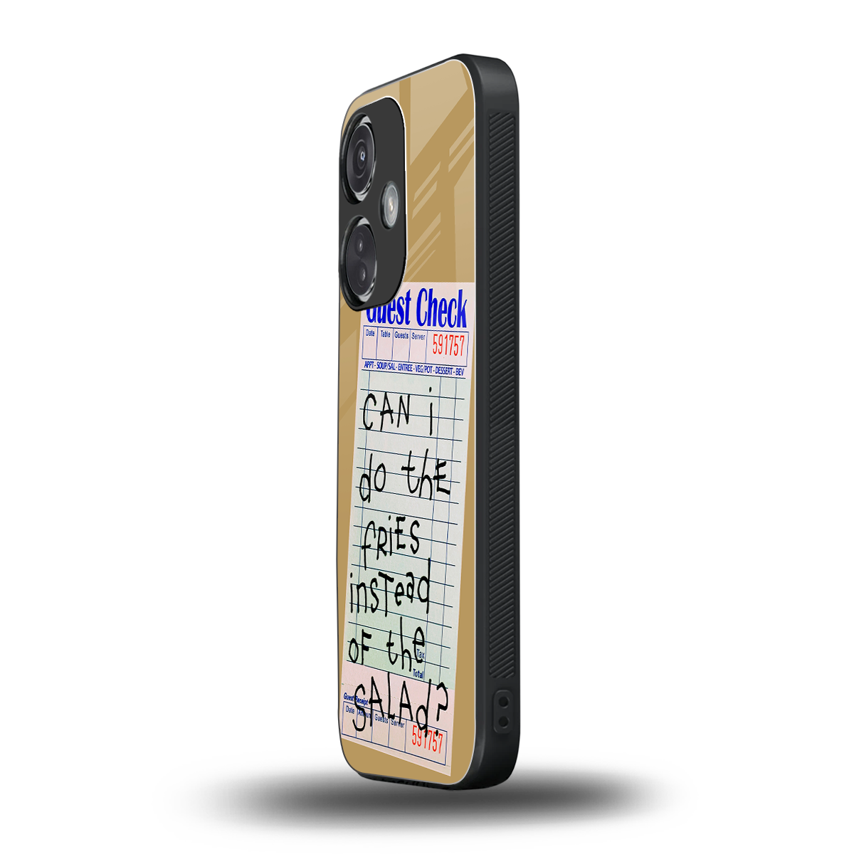 fries over salad back phone cover | glass case for oneplus nord ce 3