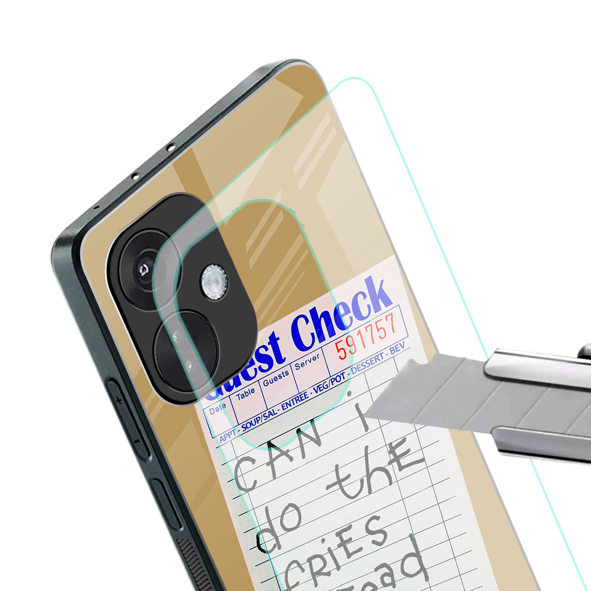 fries over salad back phone cover | glass case for oneplus nord ce 3