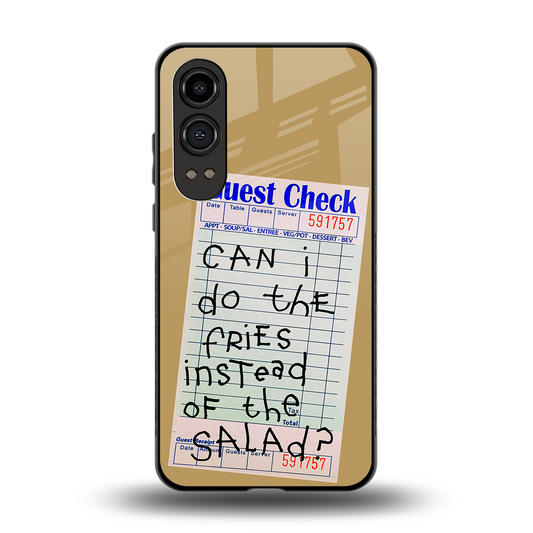 fries over salad back phone cover | glass case for oneplus nord ce 4 lite