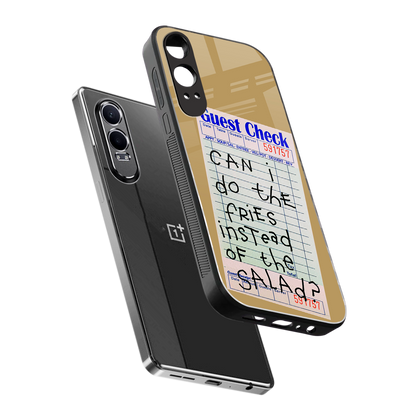 fries over salad back phone cover | glass case for oneplus nord ce 4 lite