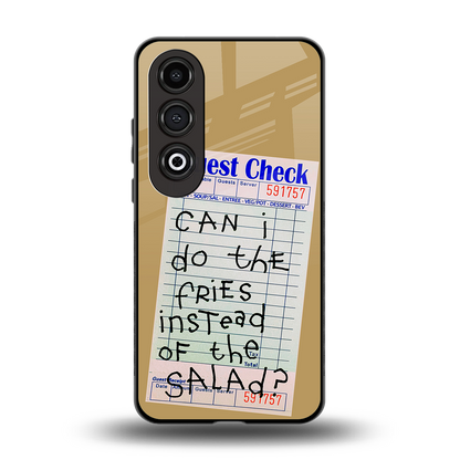 fries over salad back phone cover | glass case for oneplus nord ce 4
