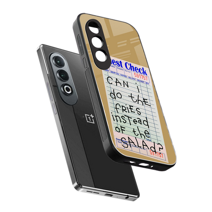 fries over salad back phone cover | glass case for oneplus nord ce 4