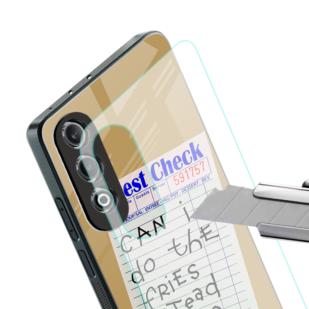 fries over salad back phone cover | glass case for oneplus nord ce 4
