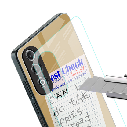 fries over salad back phone cover | glass case for oneplus nord ce 4