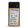 fries over salad back phone cover | glass case for google pixel 6 pro