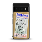 fries over salad back phone cover | glass case for google pixel 6 pro