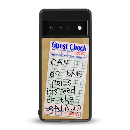 fries over salad back phone cover | glass case for google pixel 6 pro