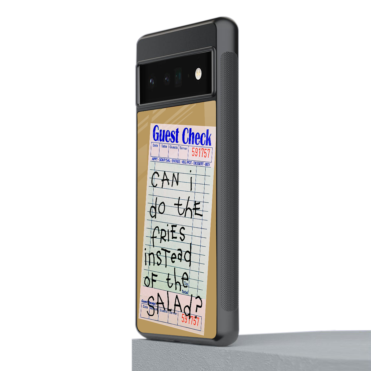 fries over salad back phone cover | glass case for google pixel 6 pro