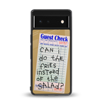 fries over salad back phone cover | glass case for Google Pixel 6A