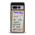 fries over salad back phone cover | glass case for google pixel 7 pro
