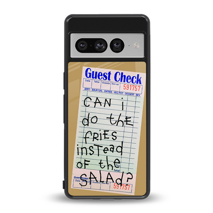 fries over salad back phone cover | glass case for google pixel 7 pro