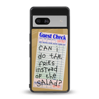 fries over salad back phone cover | glass case for Google Pixel 7