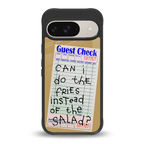 fries over salad back phone cover | glass case for google pixel 9