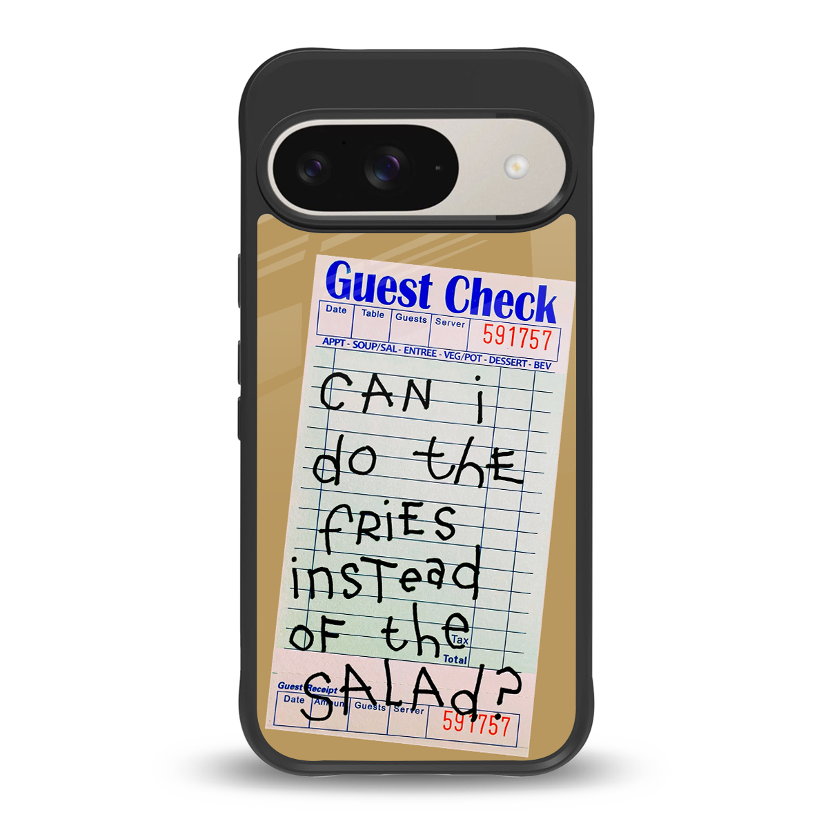 fries over salad back phone cover | glass case for google pixel 9