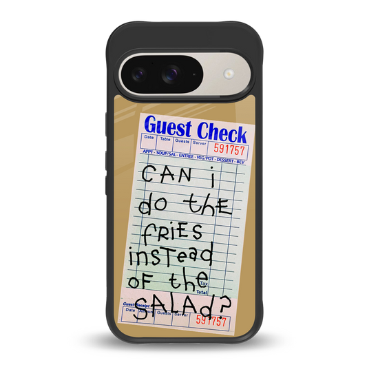 fries over salad back phone cover | glass case for google pixel 9