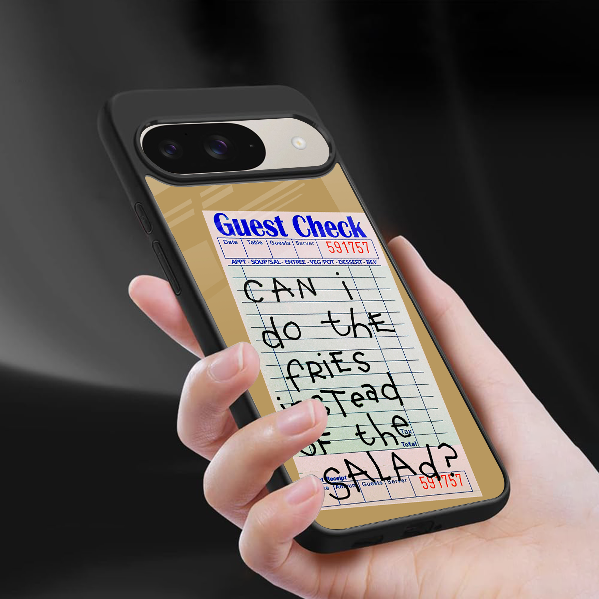 fries over salad back phone cover | glass case for google pixel 9