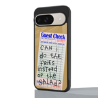 fries over salad back phone cover | glass case for google pixel 9