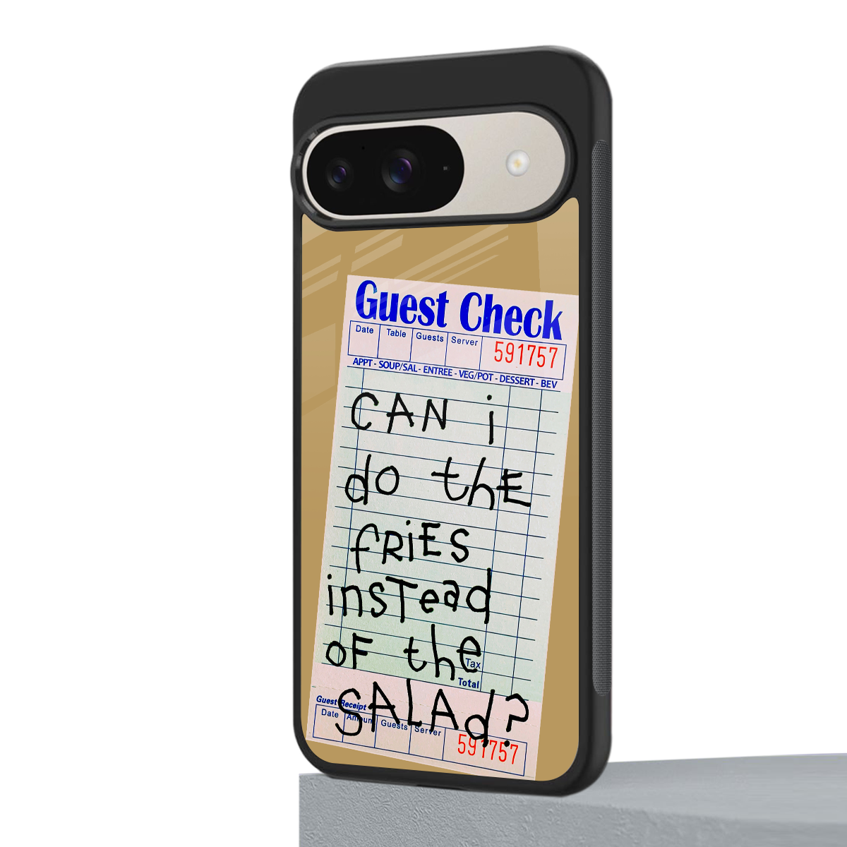 fries over salad back phone cover | glass case for google pixel 9