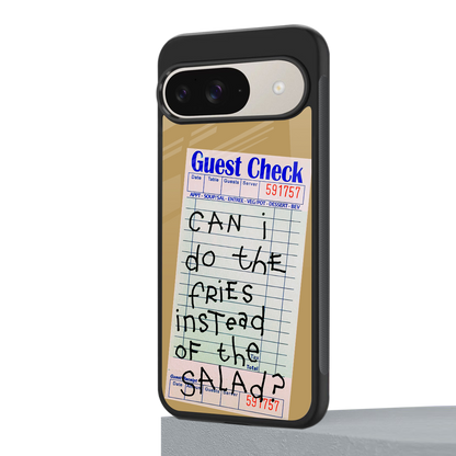 fries over salad back phone cover | glass case for google pixel 9