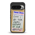 fries over salad back phone cover | glass case for google pixel 9 pro