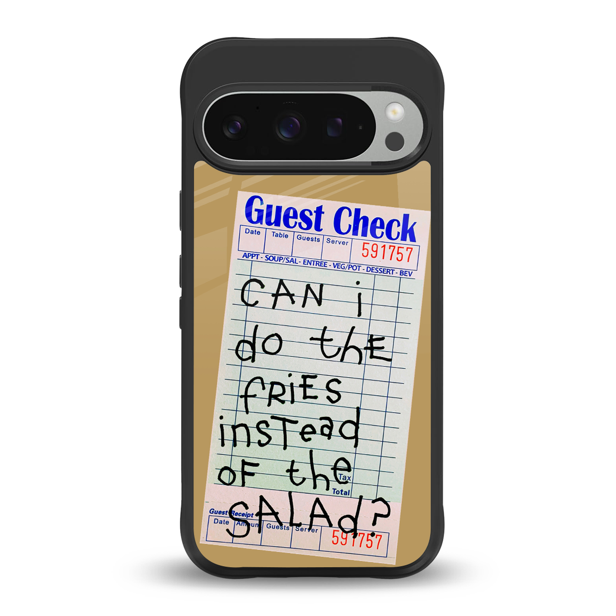 fries over salad back phone cover | glass case for google pixel 9 pro xl
