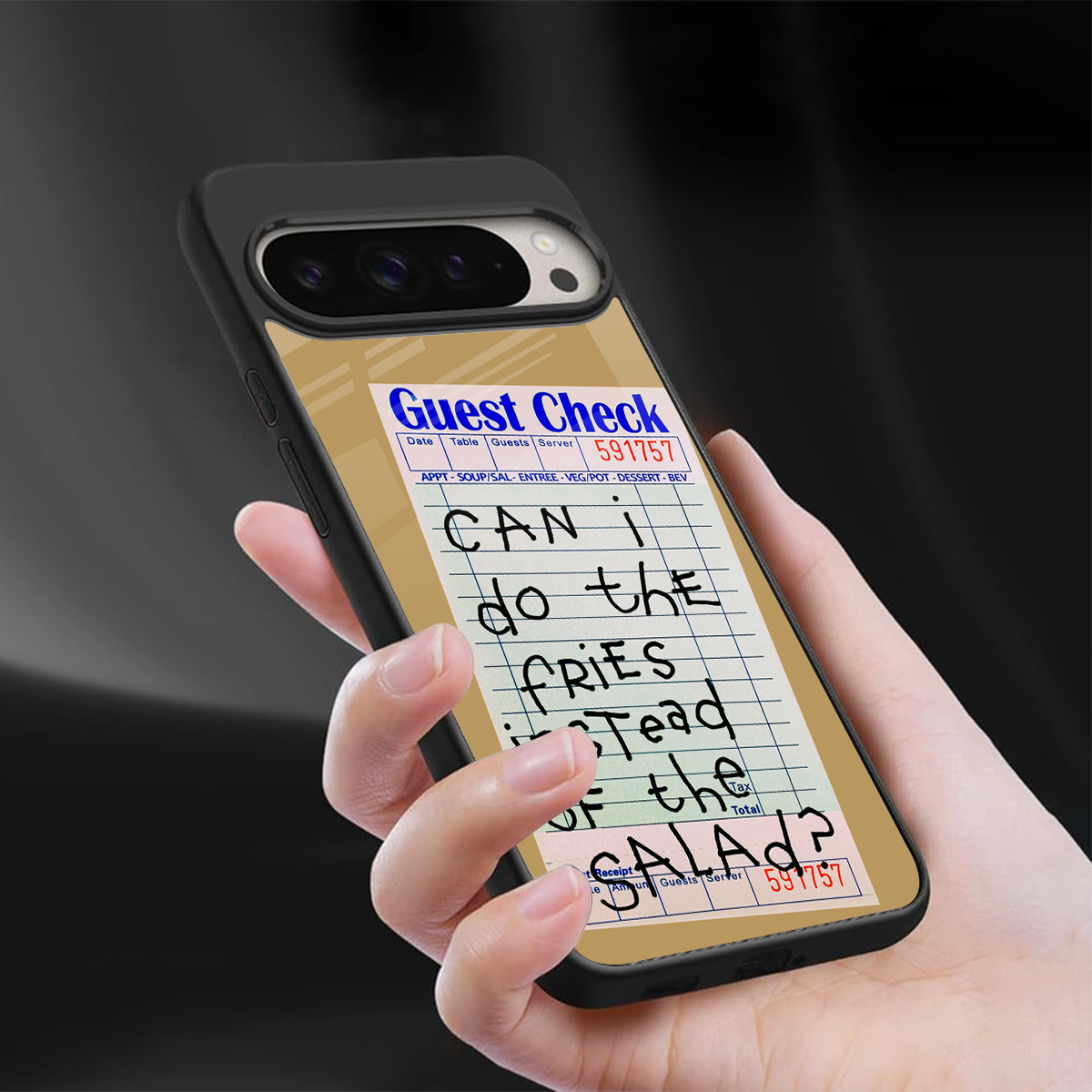 fries over salad back phone cover | glass case for google pixel 9 pro