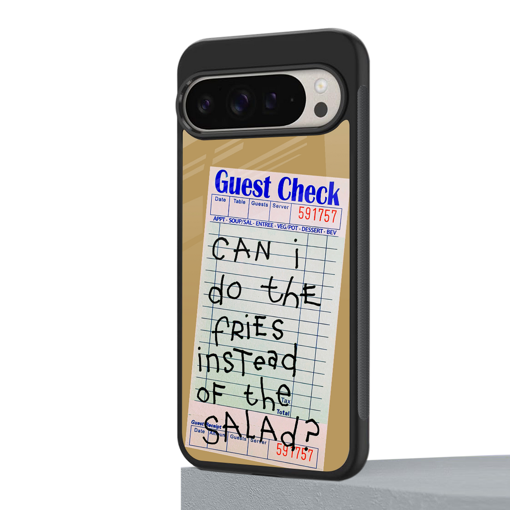 fries over salad back phone cover | glass case for google pixel 9 pro