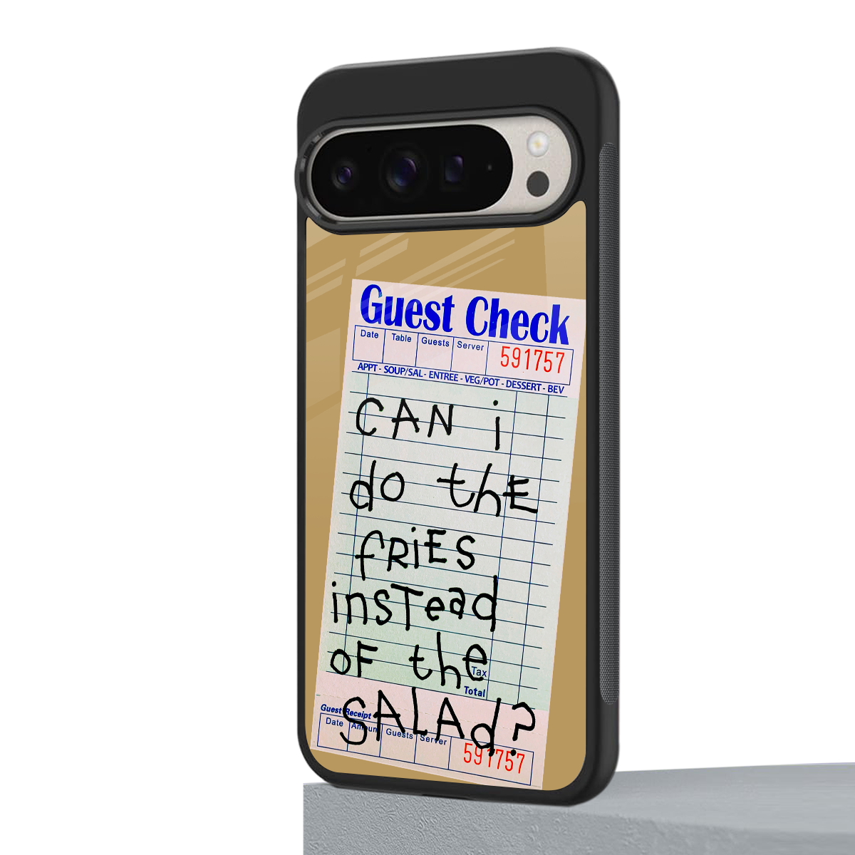 fries over salad back phone cover | glass case for google pixel 9 pro xl