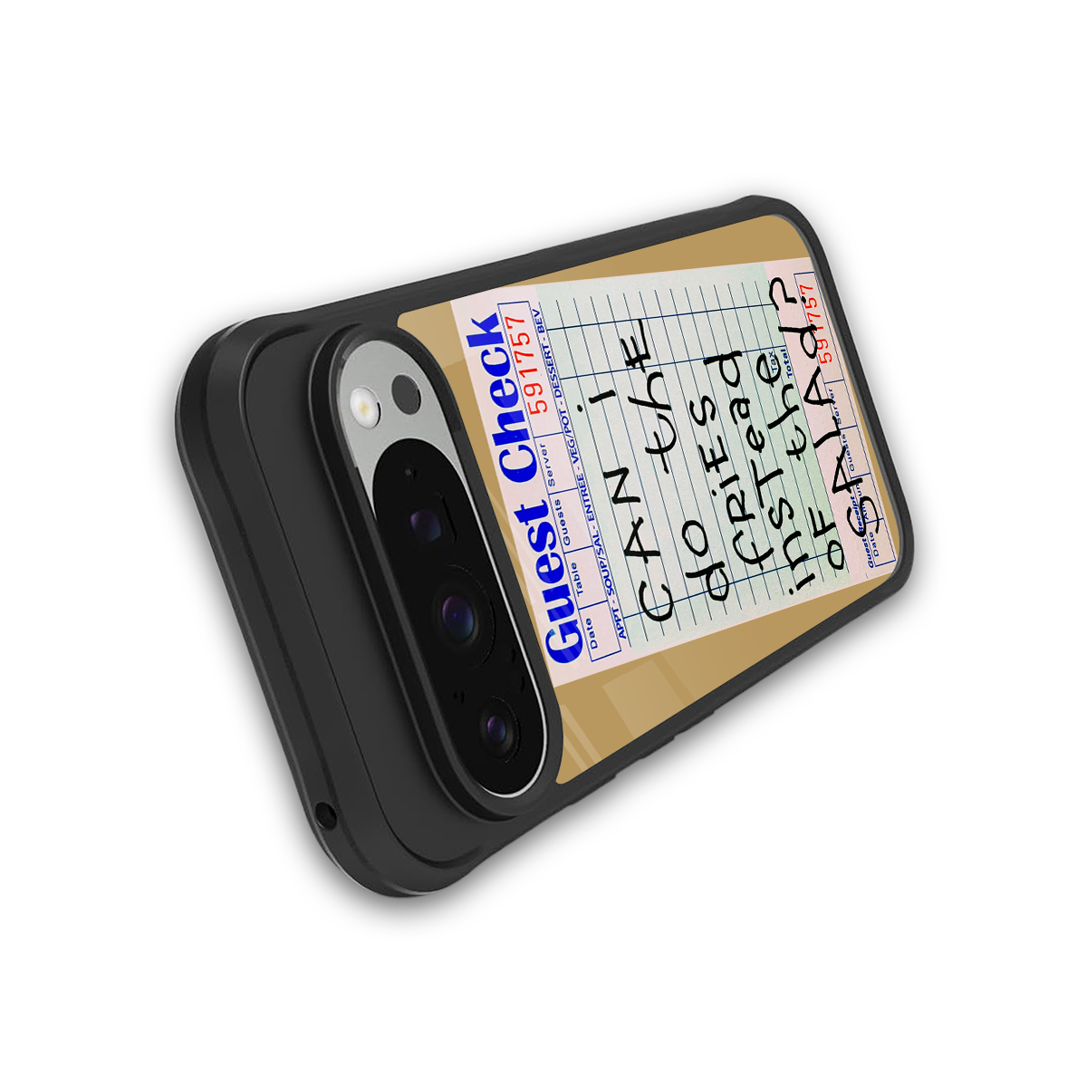 fries over salad back phone cover | glass case for google pixel 9 pro xl