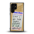 fries over salad back phone cover | glass case for samsung galaxy s23 ultra