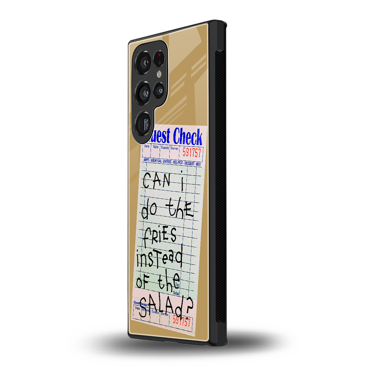 fries over salad back phone cover | glass case for samsung galaxy s23 ultra