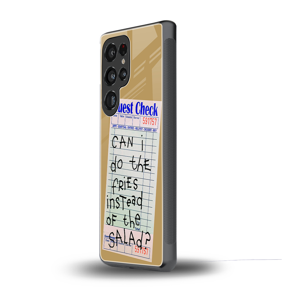 fries over salad back phone cover | glass case for samsung galaxy s25 ultra