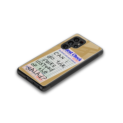 fries over salad back phone cover | glass case for samsung galaxy s25 ultra