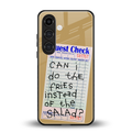 fries over salad back phone cover | glass case for samsung galaxy s24 plus