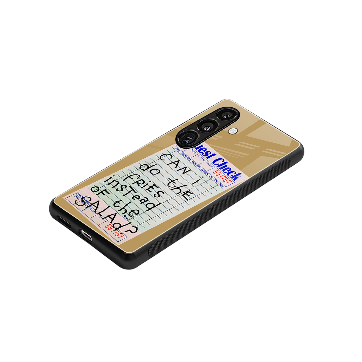 fries over salad back phone cover | glass case for samsung galaxy s24 fe