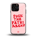 fuck the patriarchy back phone cover | glass case for iphone 13 pro max